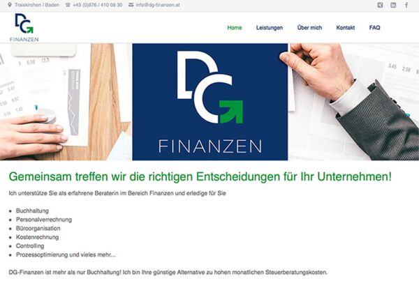 Website DG-Finanzen