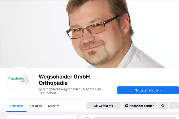 Facebookbetreuung Orthopädieschuhmacher Wegschaider